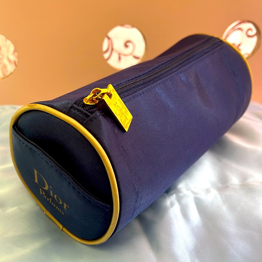 Dior Beauty Makeup Case Royal Blue cosmetic Circular Case